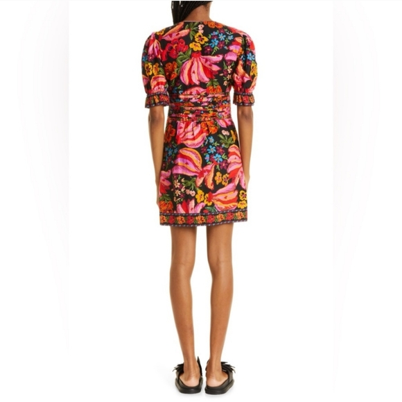 FARM Rio Vibrant Floral Puff Sleeve Dress - Picture 4 of 14